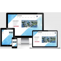 （自适应手机版）响应式蓝色机械机电设备安装类模板 html5机电安装工程网站模板