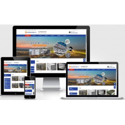 (PC+WAP)电缆桥架定制生产类网站pbootcms模板 钢结构蓝色通用企业网站源码