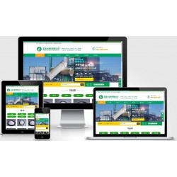 (自适应手机端)绿色HTML5简约时尚滤石过滤材料类pbootcms企业模板 滤料石材网站源码