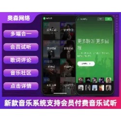 新款音乐APP音乐网站电台音乐播放器在线音乐听书听小说双端多语言音乐社区