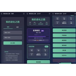 抖音特别火的开源我的进化之路网页文字游戏源码/带搭建教程